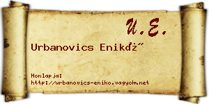 Urbanovics Enikő névjegykártya